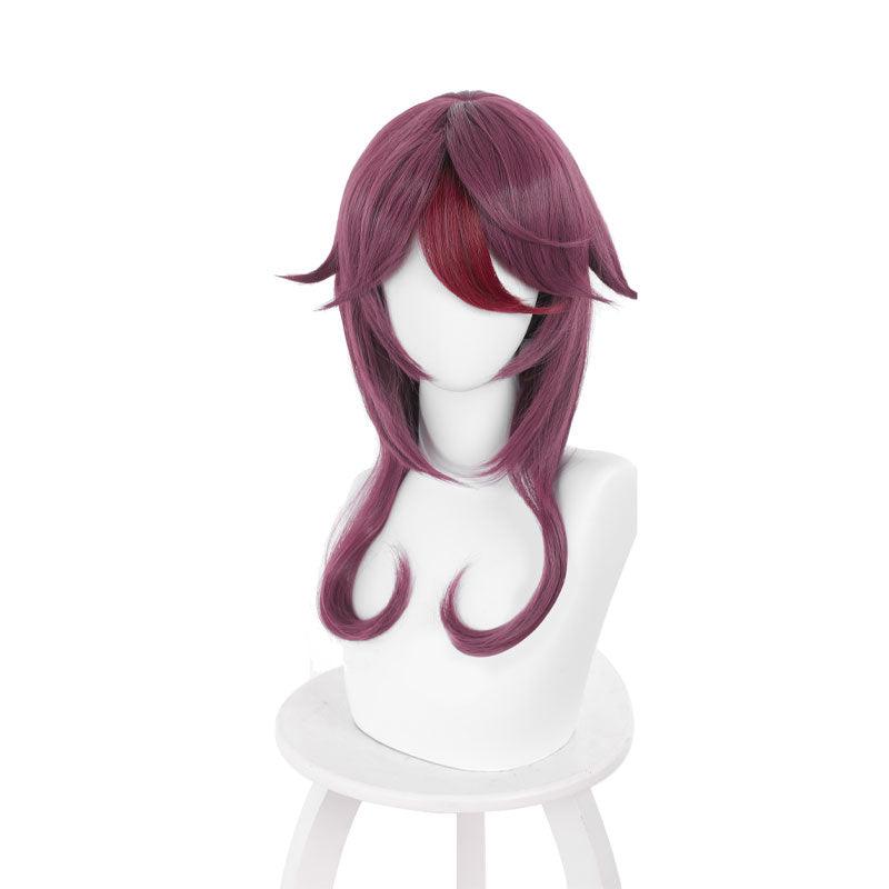 game genshin impact rosaria purple cosplay wigs