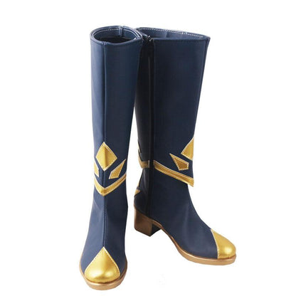 sky children of the light season of winter spirits daylight prairie festival spin navy blue winter game cosplay boots shoes