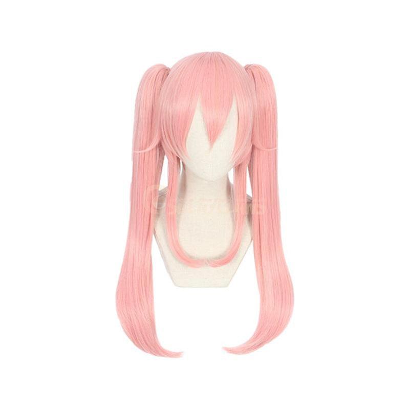 anime fate grand order tamamo no mae pink curly ponytail straight cosplay wigs