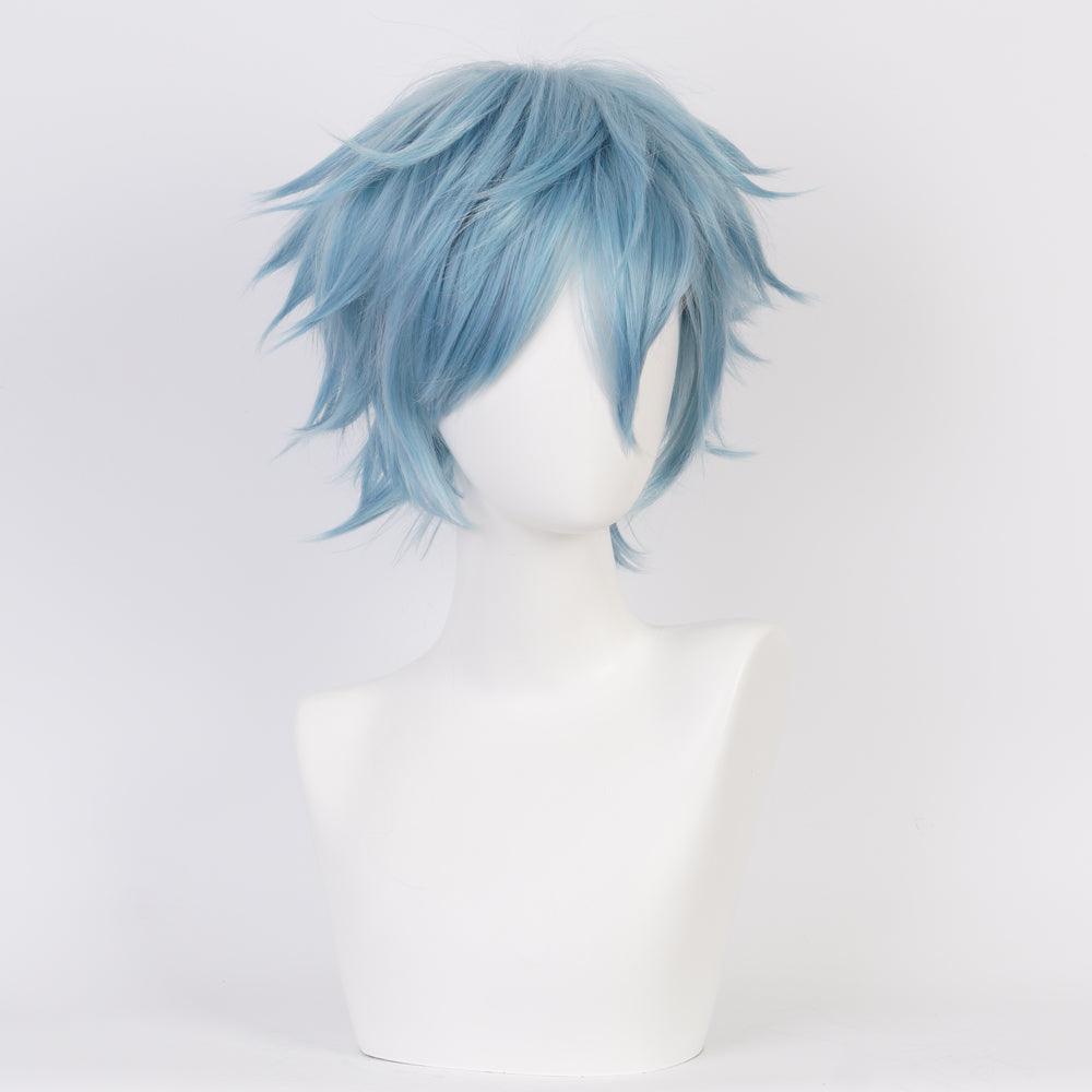 anime my hero academia shigaraki tomura blue short cosplay wig qx20