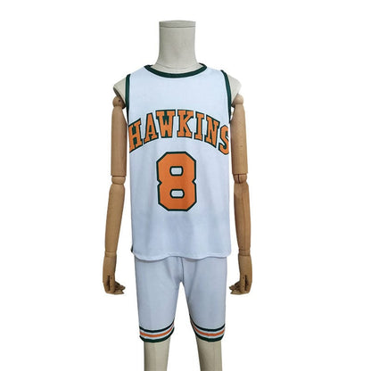 stranger things 4 hawkins high school lucas sinclair basketball jersey cosplay costumes