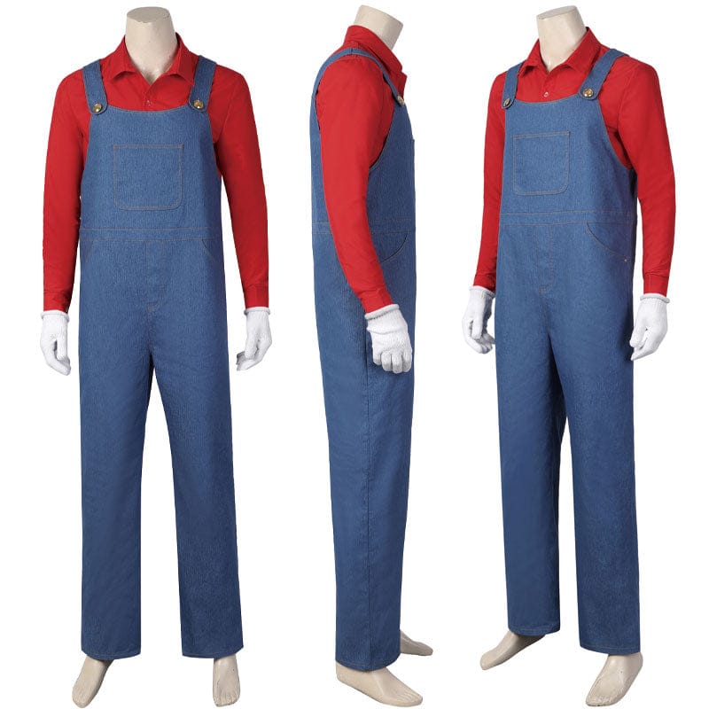 the super mario bros movie 2023 mario style mario cosplay costumes