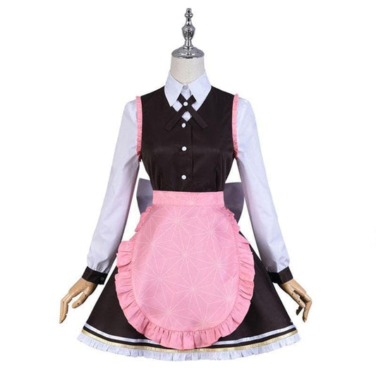 anime demon slayer kimetsu no yaiba nezuko kamado maid outfit cosplay costumes