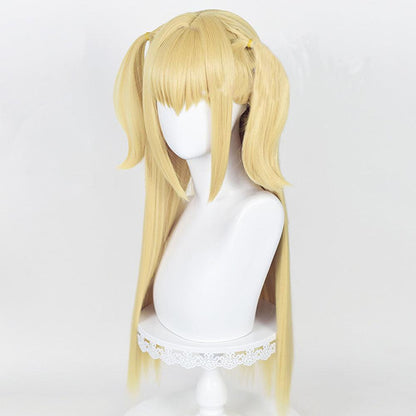 anime death note amane misa golden long cosplay wig mm63