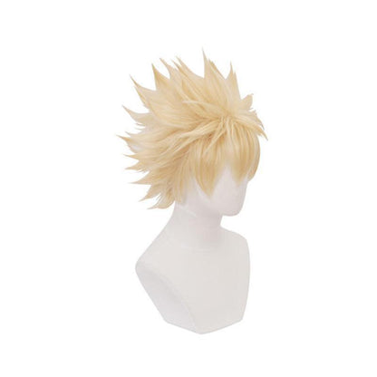 anime my hero academia katsuki bakugo cosplay wigs short blonde wig