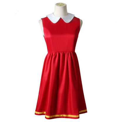 anime spy family anya forger child red dress cosplay costumes