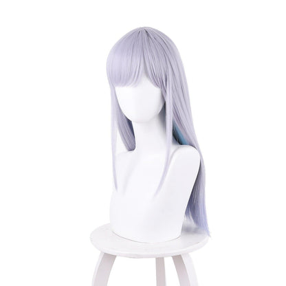 anime aharen san wa hakarenai aharen reina cosplay wig grey purple with inner blue 512c