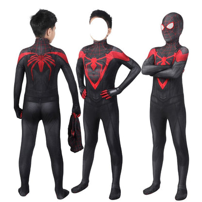 spider man ps5 miles morales suit v2 kids jumpsuit cosplay costumes