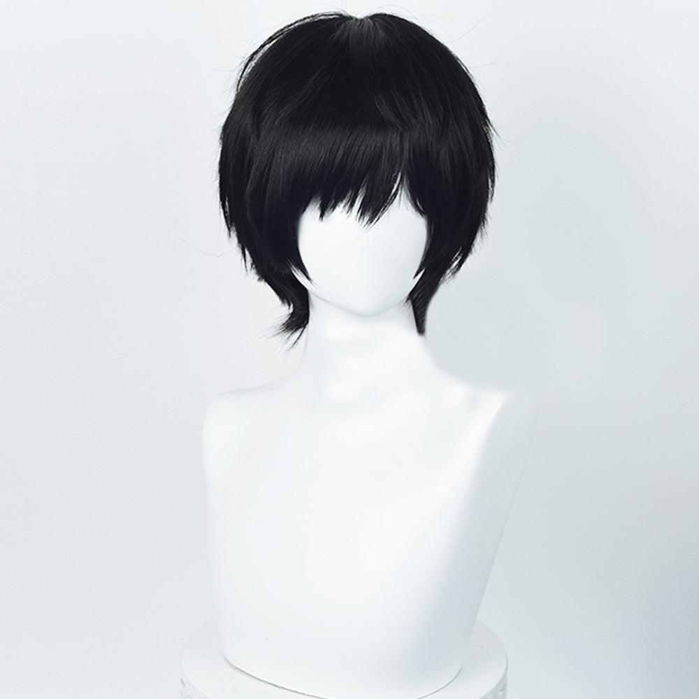 anime chainsaw man yoshida hirofumi black short cosplay wig 509g