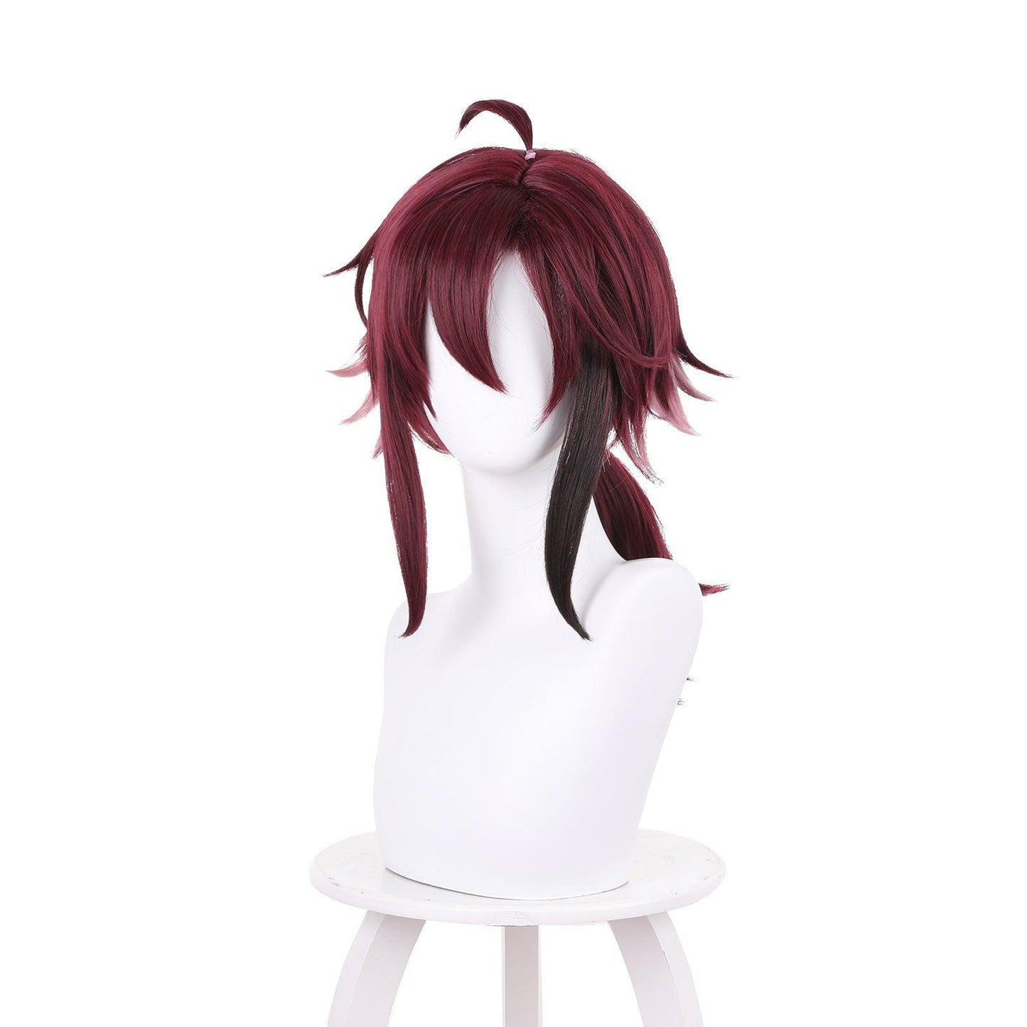 anime genshin impact shikanoin heizou red medium cosplay wig 539b