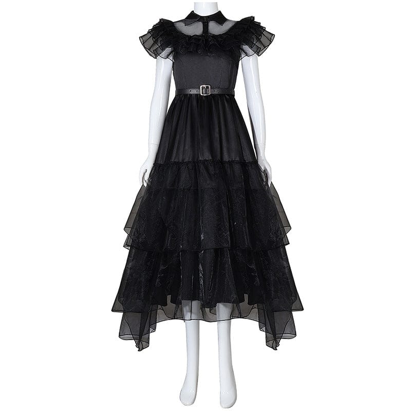 wednesday the addams family wednesday black raval ball dress cosplay costumes