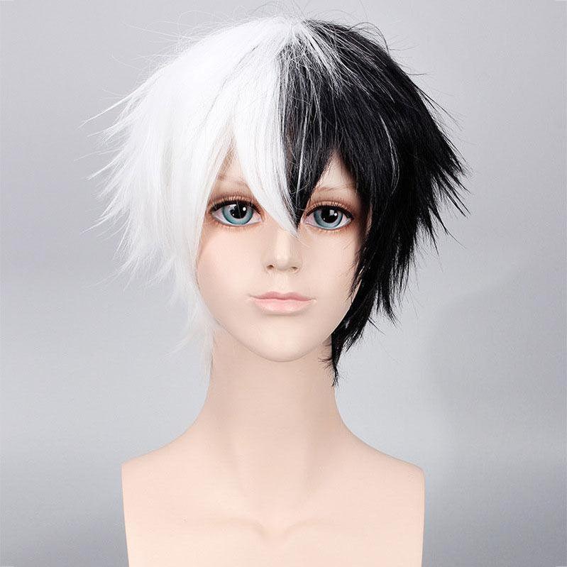 anime danganronpa trigger happy havoc monokuma black and white bear short cosplay wigs