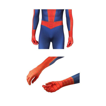 movie spider man into the spider verse spider man peter parker spiderman jumpsuit cosplay costume with free headgear