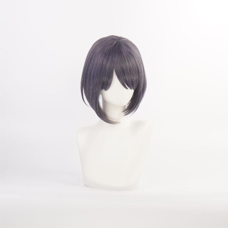 game genshin impact kujo sara blue gradient short cosplay wigs