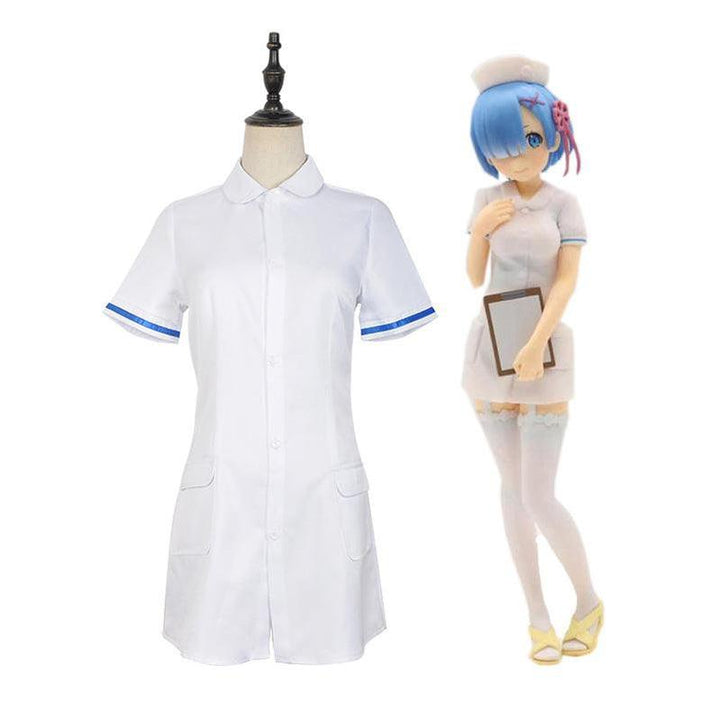 anime re zero starting life in another world rem nurse suit cosplay costume