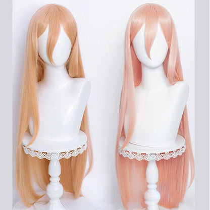 anime chainsaw man power pink long cosplay wig mm33