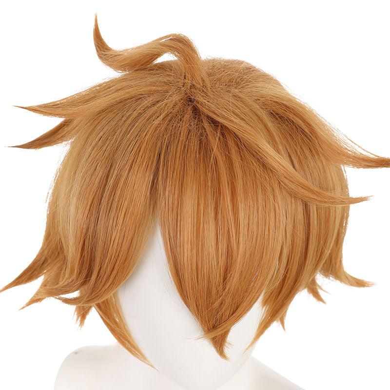 game genshin impact tartaglia brown cosplay wigs