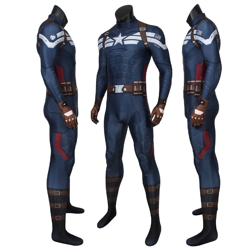 captain america the winter soldier steve rogers jumpsuit cosplay costumes