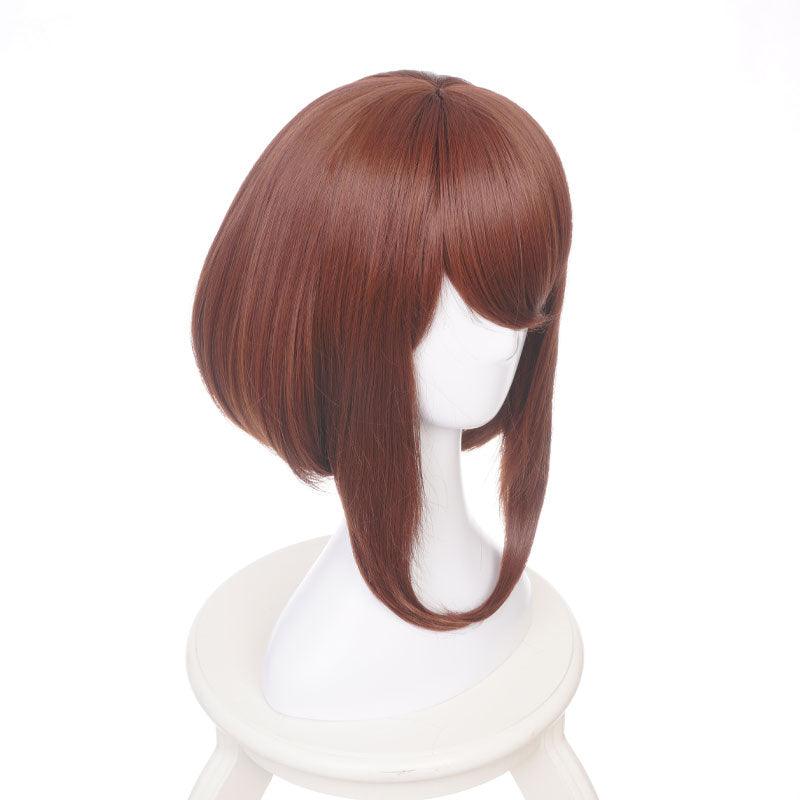 anime my hero academia ochaco uraraka short brown cosplay wigs