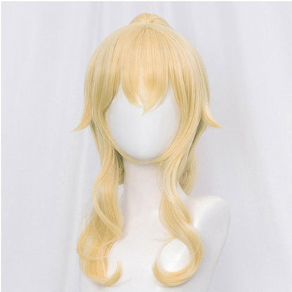 anime genshin impact jean gunnhildr golden medium cosplay wig mm09