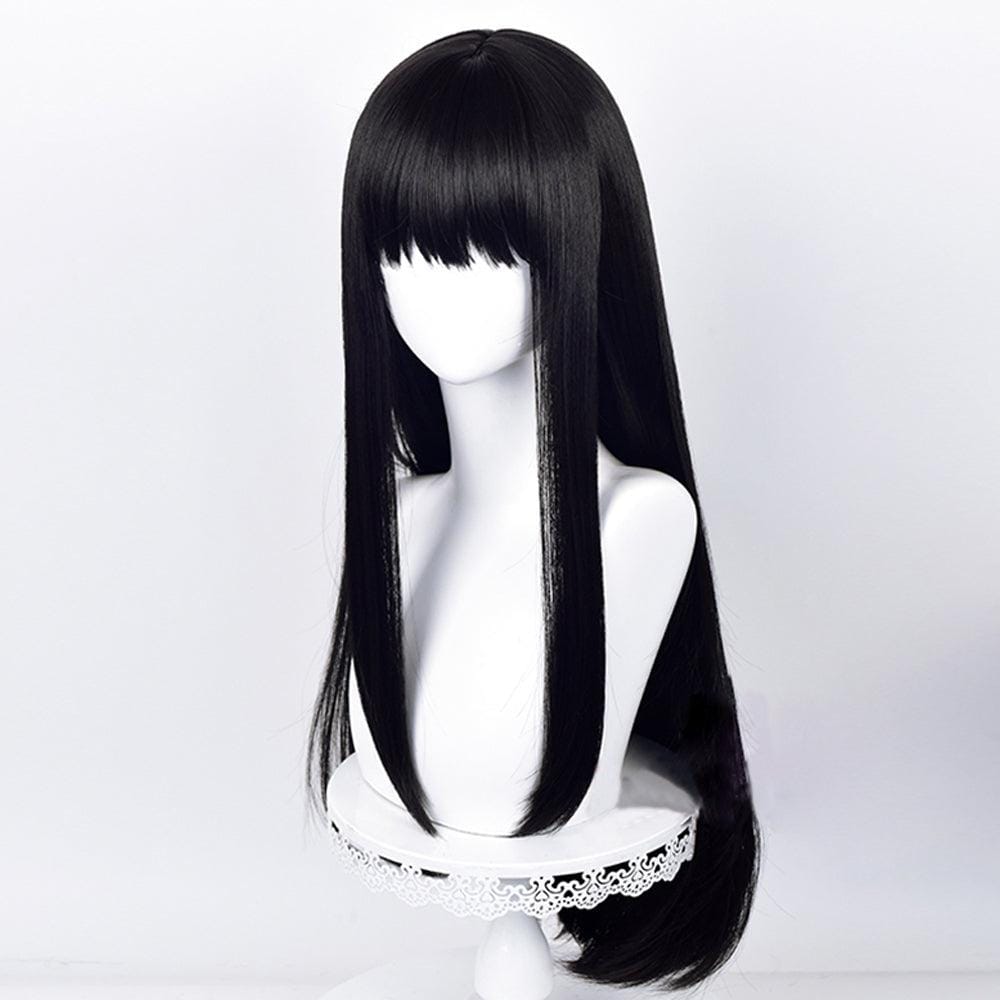 anime lycoris recoil inoue takina black long cosplay wig 542b