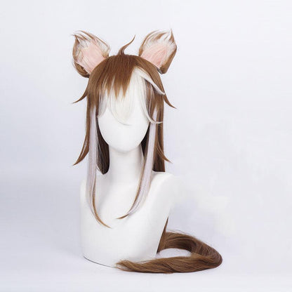 game genshin impact miss hina inugami cosplay wigs with ears