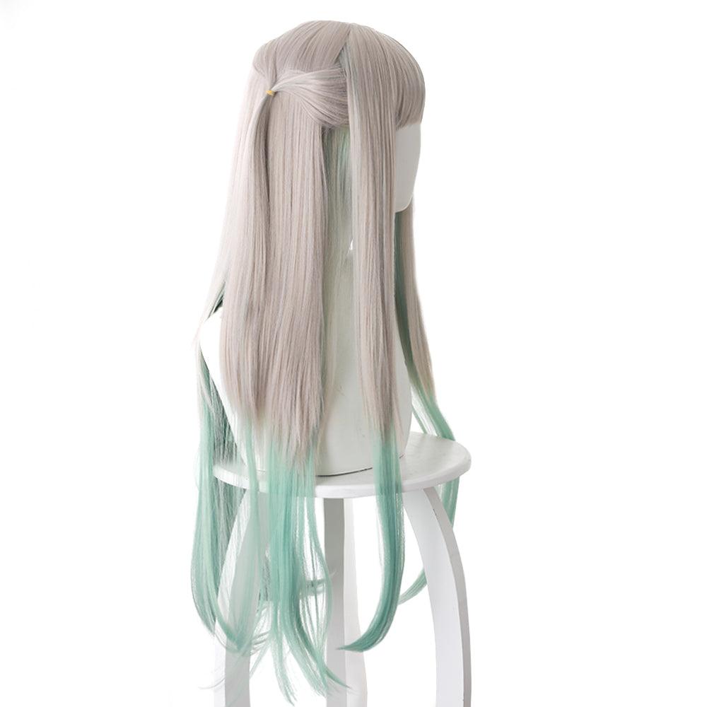 anime toilet bound hanako kun yashiro nene gray and green cosplay wig 497a