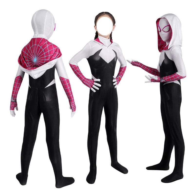 spider man across the spider verse gwen stacy kids jumpsuit cosplay costumes