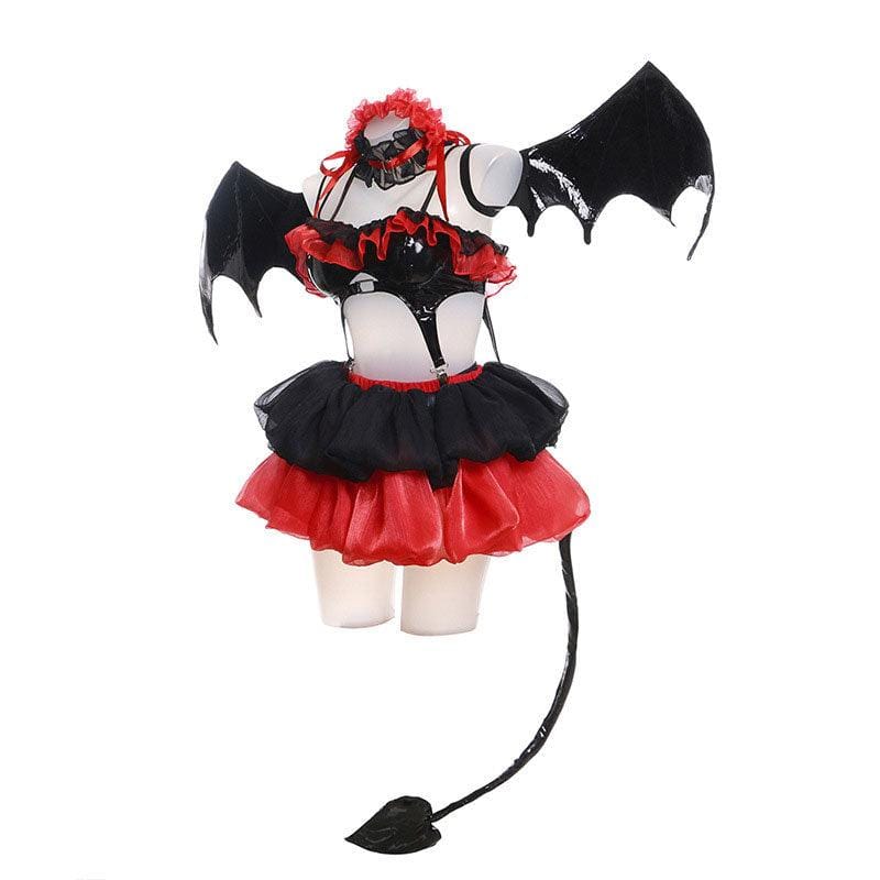 anime date a live tokisaki kurumi pretty devil ver cosplay costumes with props