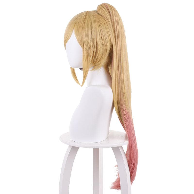 anime my dress up darling kitagawa marin yellow gradient pink ponytail cosplay wigs