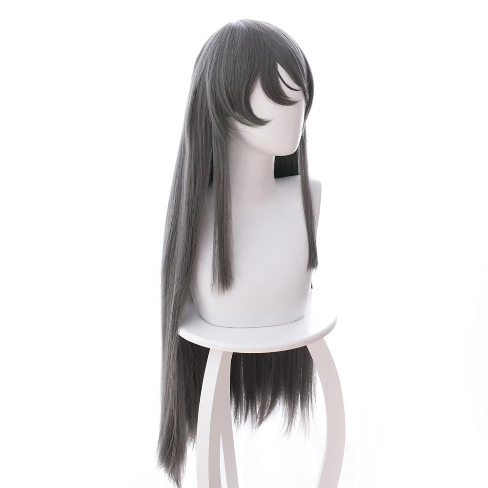 anime rascal does not dream of bunny girl senpai sakurajima mai dark grey cosplay wig 477a