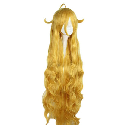 anime fairy tail mavis vermilion long golden cosplay wigs