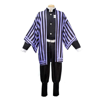 anime demon slayer kimetsu no yaiba iguro obanai kimono black white halloween cosplay costumes