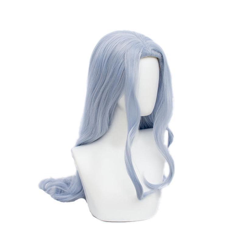 anime my hero academia eri long curly light blue cosplay wigs