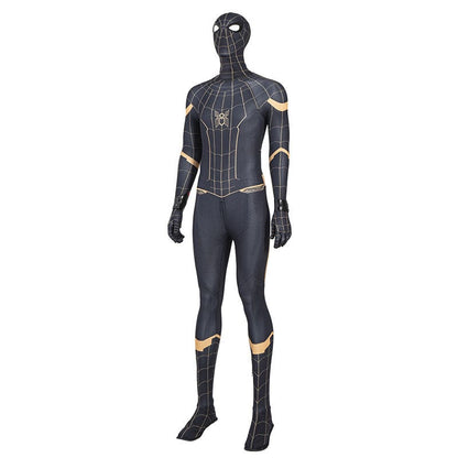 spider man no way home spider man black gold suit cosplay costumes