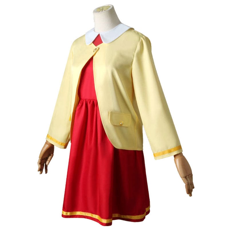 anime spy family anya forger child red dress cosplay costumes