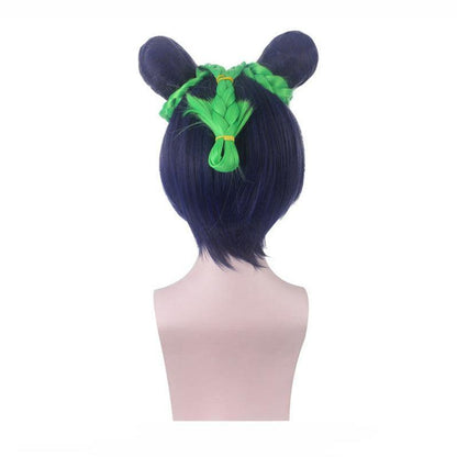 anime jojos bizarre adventure stone ocean jolyne cujoh mixed dark green cosplay wigs