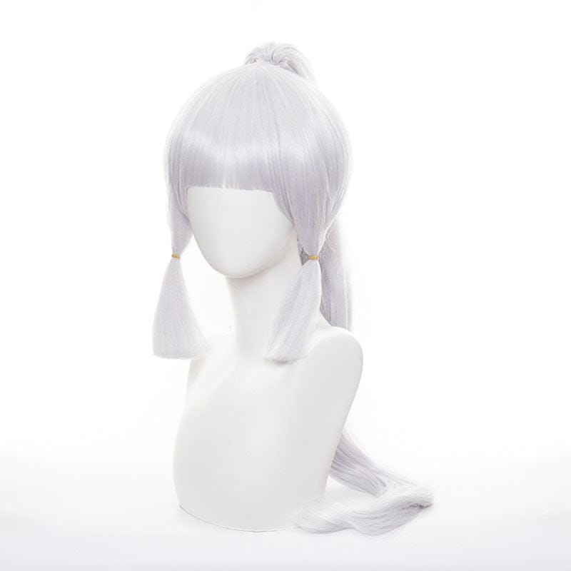 game genshin impact kamisato ayaka silver purple cosplay wigs