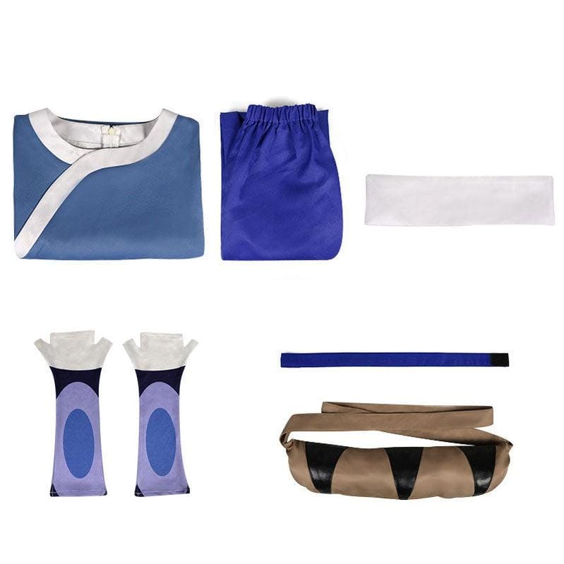 anime avatar the last airbender katara blue dress outfit cosplay costume