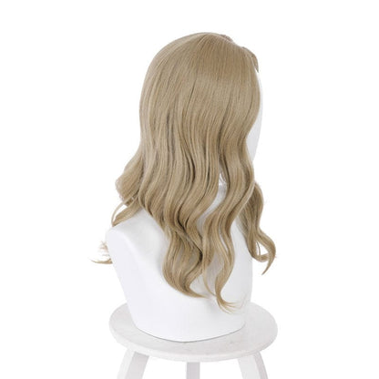 movie resident evil village bela dimitrescu brown yellow long curly cosplay wigs