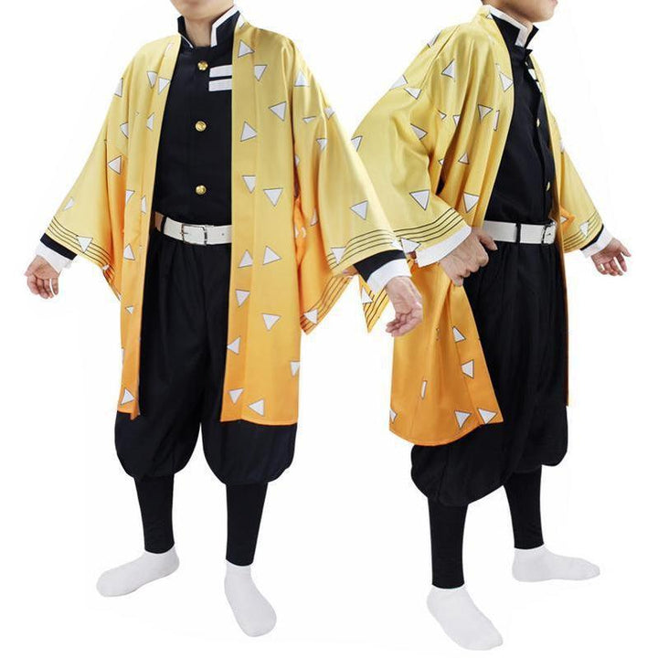 anime demon slayer kimetsu no yaiba zenitsu agatsuma kimono cosplay costumes