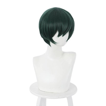 anime jujutsu kaisen mai zenin short dark green cosplay wigs