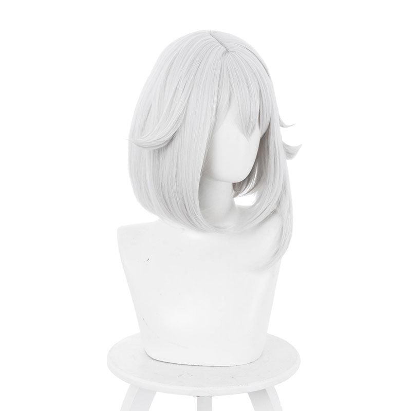 game genshin impact paimon gray white short cosplay wig