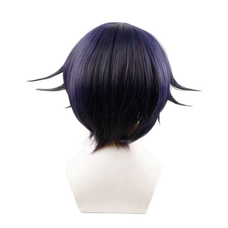 anime danganronpa v3 oma kokichi black mixed purple short wigs