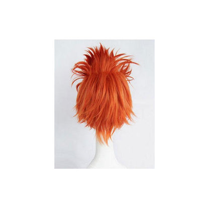 anime danganronpa trigger happy havoc leon kuwata orange short cosplay wigs