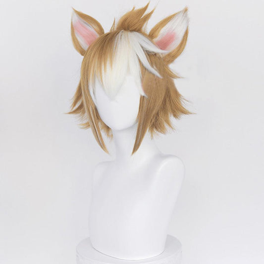 anime genshin impact gorou brown short cosplay wig mm43