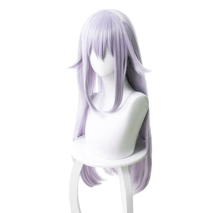 anime super mario bros king boo light purple long cosplay wig 461l