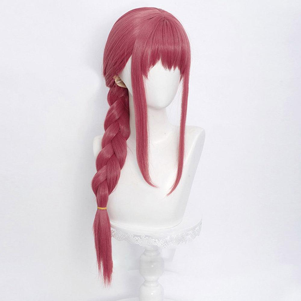 anime chainsaw man makima red long cosplay wig 509b