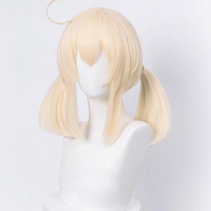 anime genshin impact klee light golden medium cosplay wig mm06