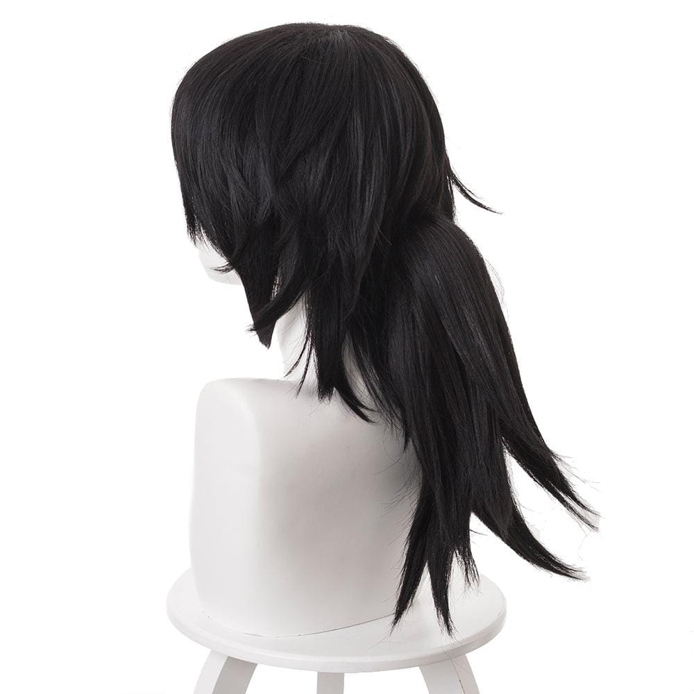 anime demon slayer tomioka giyuu dark medium cosplay wig 487e